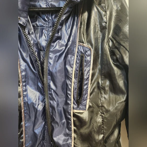 Andrew Marc Women's Shiny Blue Puffer Jacket 650 Fill Power, Size S.  #E05 - Picture 11 of 16